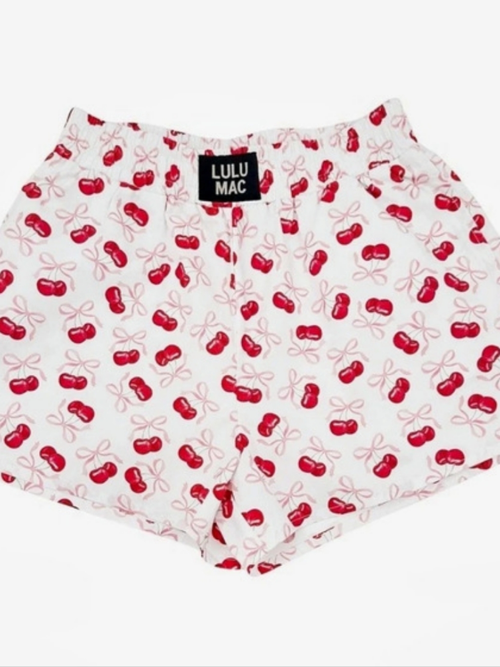 Lulu Mac BXCH-Cherry Boxer Short High Waist Shorts Size Medium